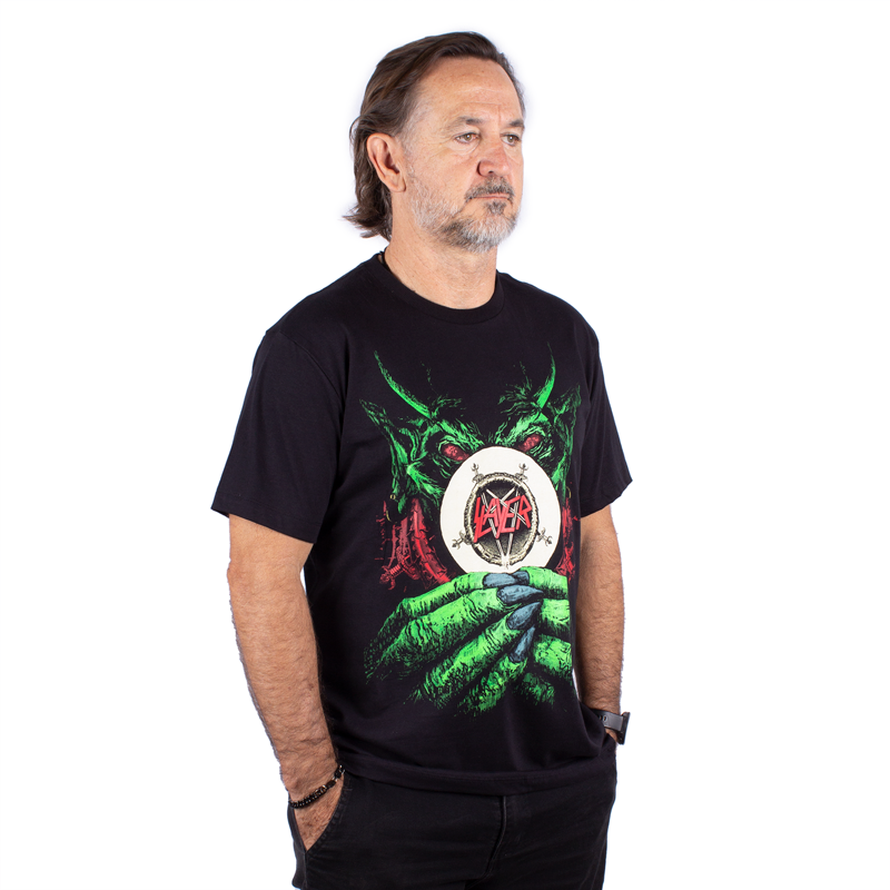 Camiseta Slayer Devil Host Preta Oficial - Art Rock Camisetas