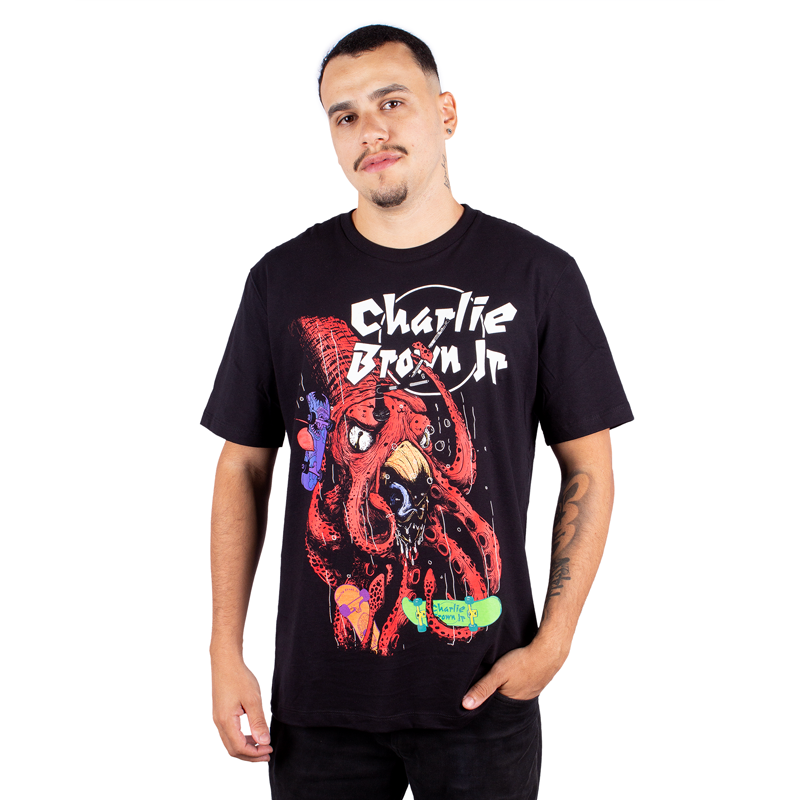 Charlie様 Camiseta Charlie Brown Jr. Zóio De Lula Preta Oficial - COMEÇOU A