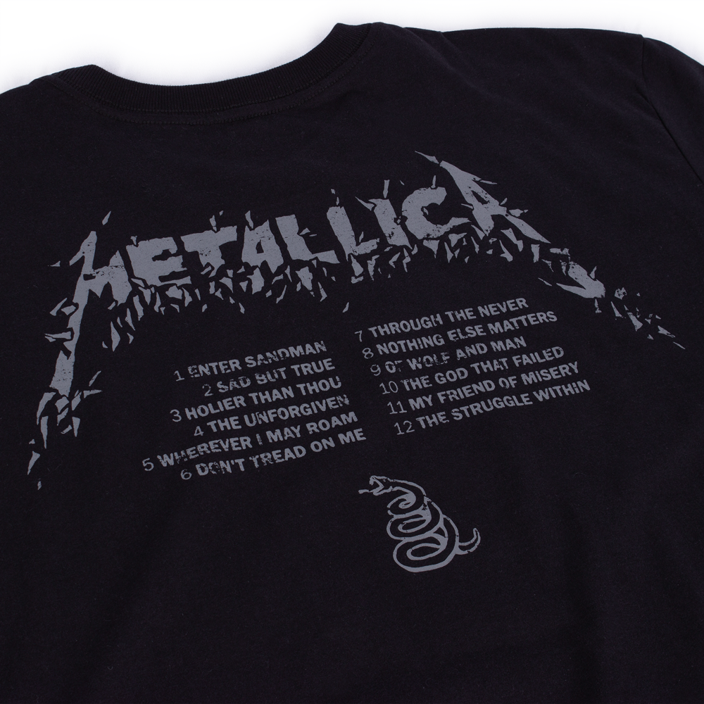 古*厨様 16メタリカ 91-92 TOUR SQUARE MEMEBR FAC Camiseta Metallica Black Album Oficial - Art Rock Camisetas