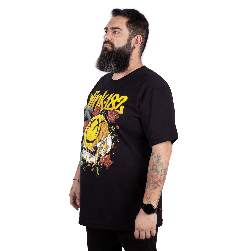 Camiseta Blink 182 Skull Smiley Oficial - Art Rock Camisetas