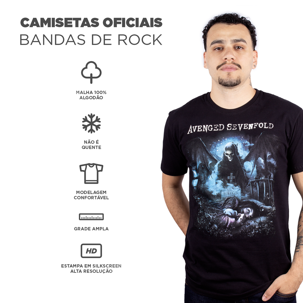 Camiseta Avenged Sevenfold Nightmare Oficial - Art Rock Camisetas