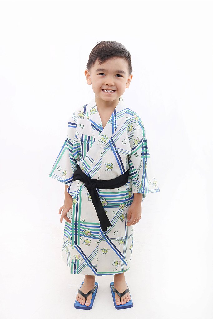 Kimono Infantil Keroppi - Flor de Fogo Kimonos