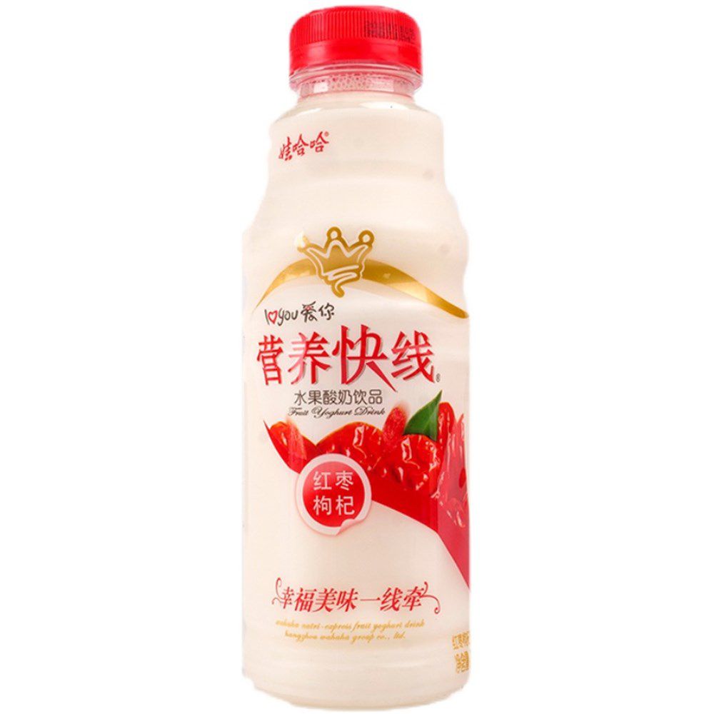 Wahaha Bebida a Base de Leite Sabor Jujuba Vermelha com Gogiberry 500ml -  Made In Korea Minas