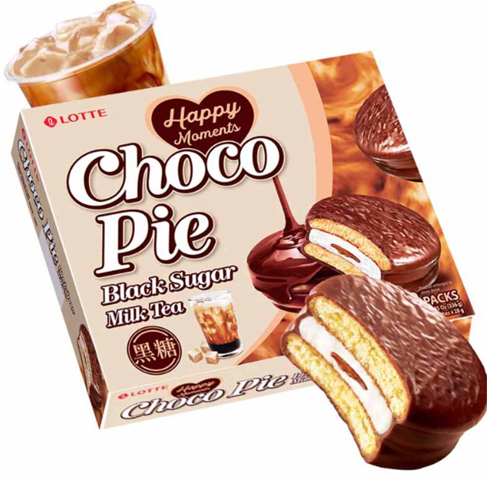 Choco Pie Açúcar Mascavo e Leite 12 Unid - Made In Korea Minas