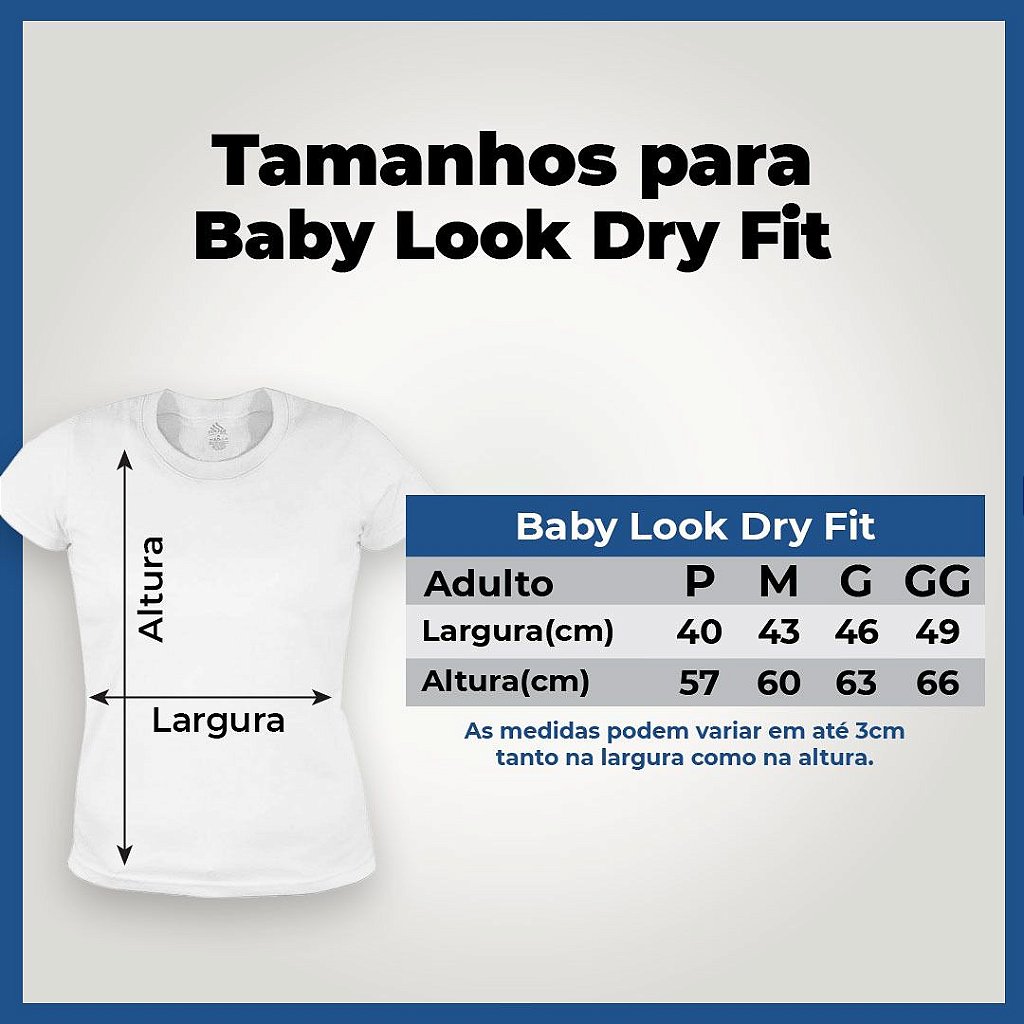 Blusa Baby Look Dry Fit Poliamida UV Branco ou Preta - Snooze Fit