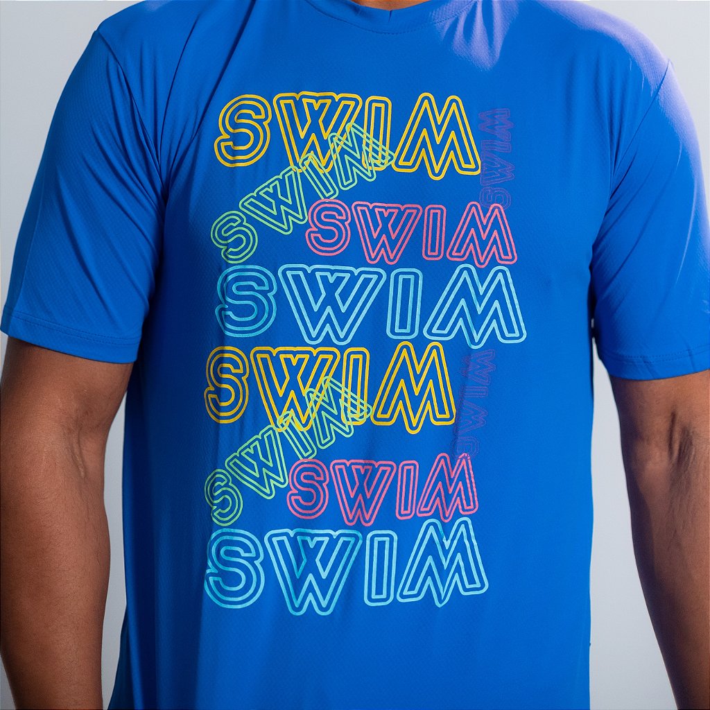 Camiseta Dry Fit Tradicional Azul - Swim Swim - Veloder