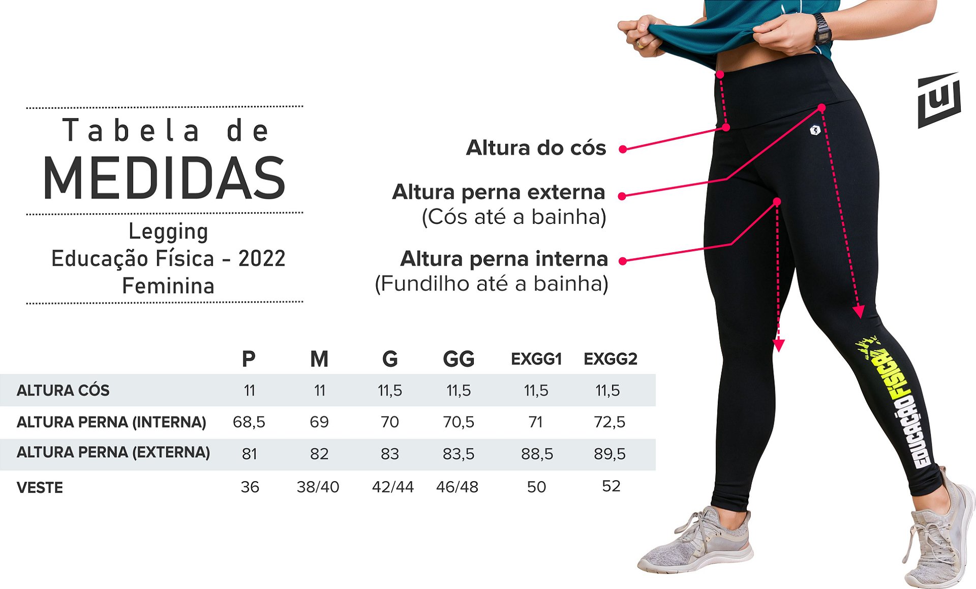 Legging Educação Física 2022 - feminina - Loja Umbilical