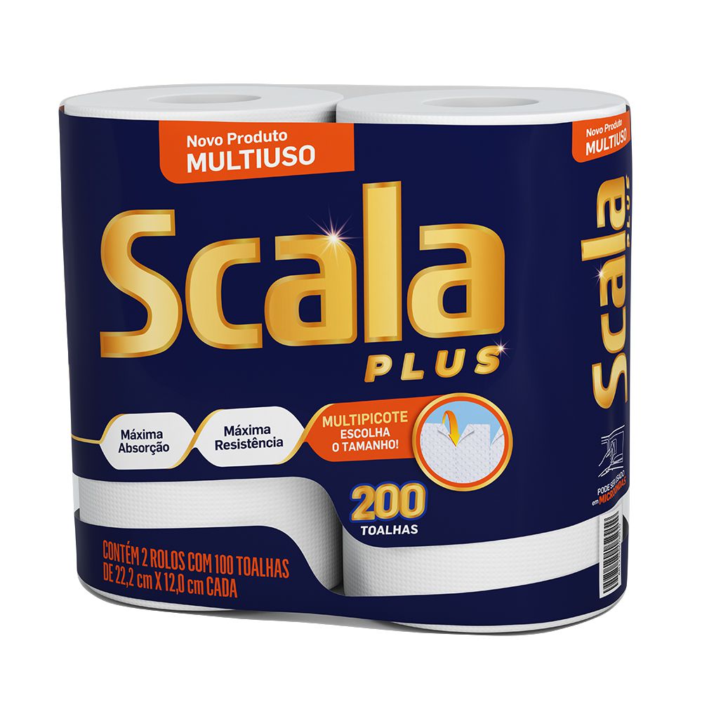 Papel Toalha Scala Plus - Contém 02 Rolos Com 100 Toalhas - Nosso Armazém -  Produtos pra você, sua família e seu pet
