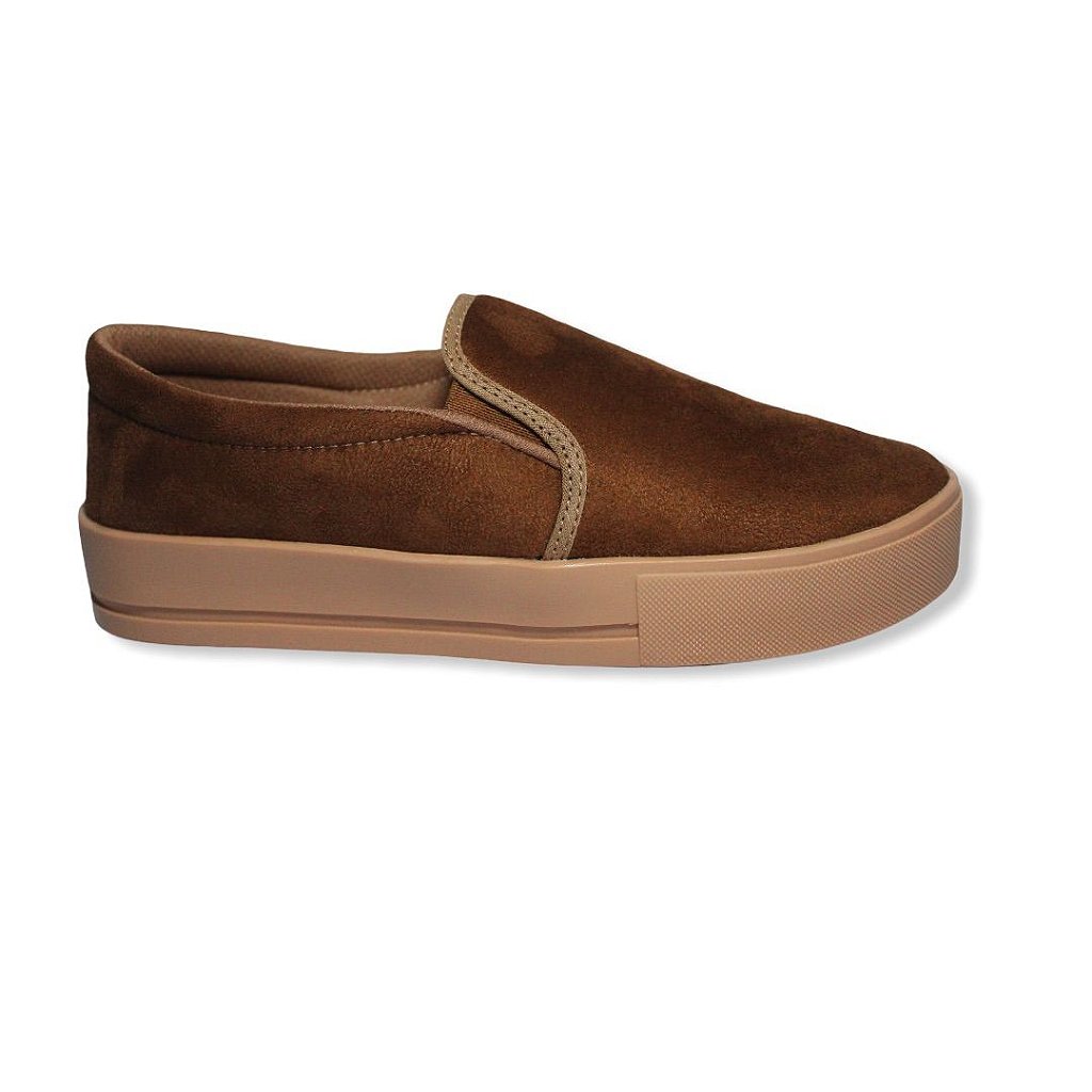 slip on marrom