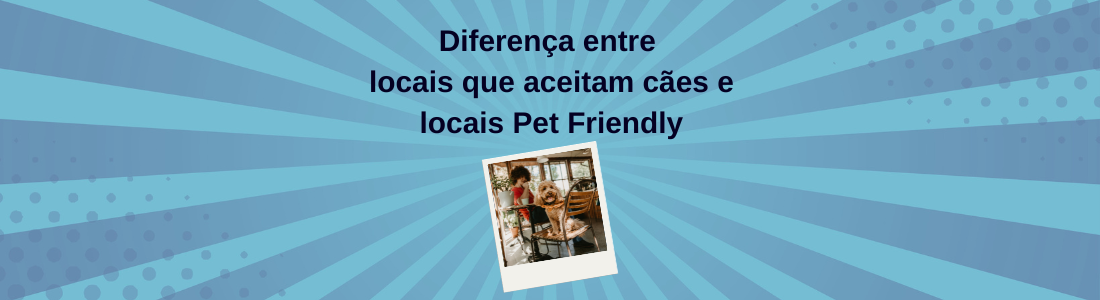 Diferença entre  locais que aceitam cães e locais Pet Friendly