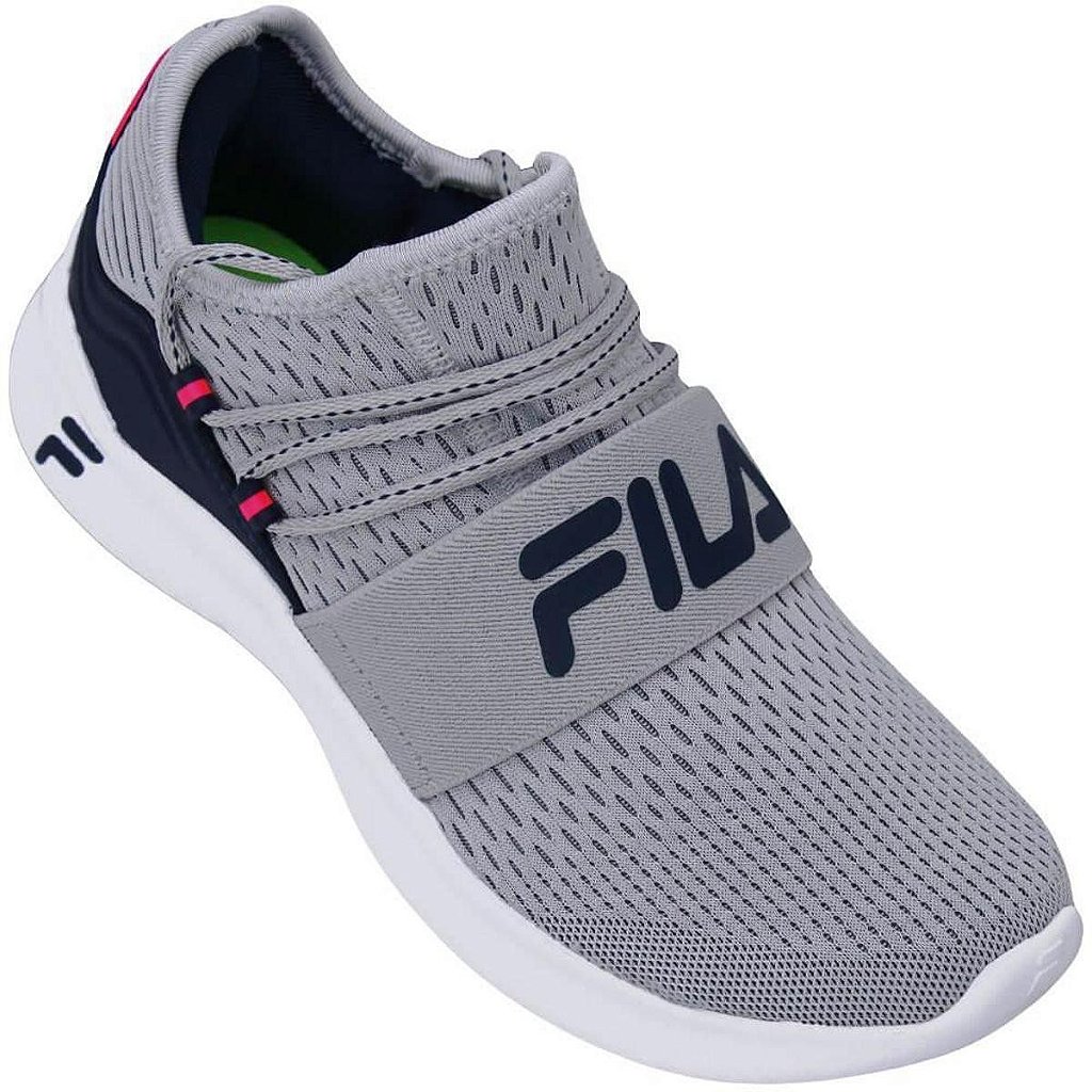 Tênis Fila Trend Feminino Cinza e Marinho - HotFeet - Calçados, tênis de corrida, camisetas, mochilas e muito mais