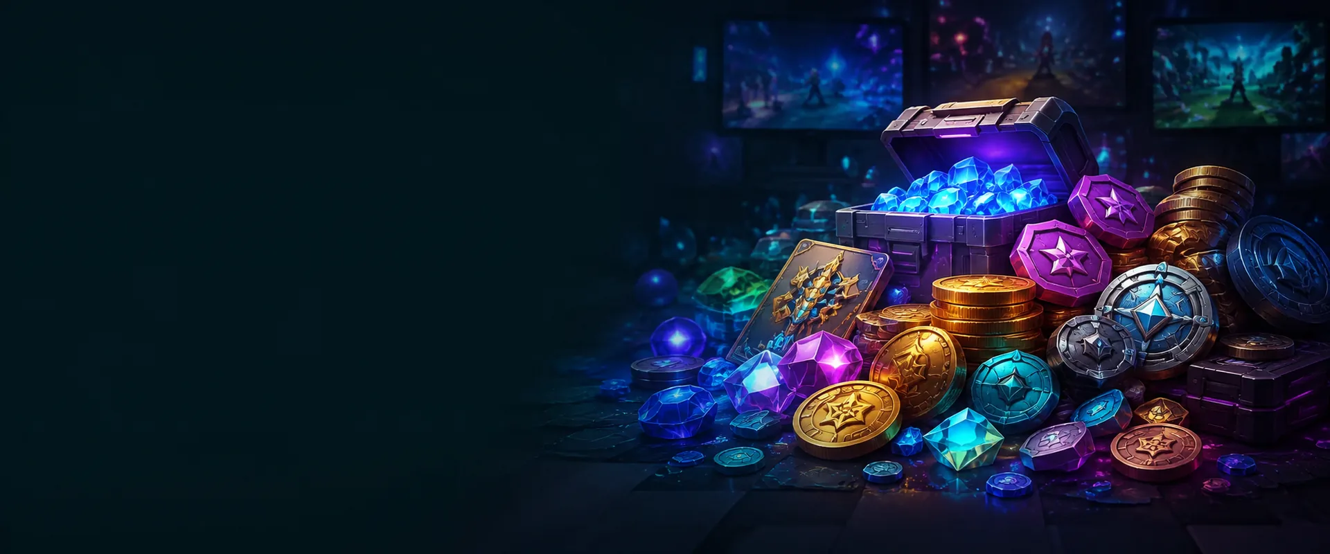 Créditos digitais para League of Legends VALORANT e Brawl Stars
