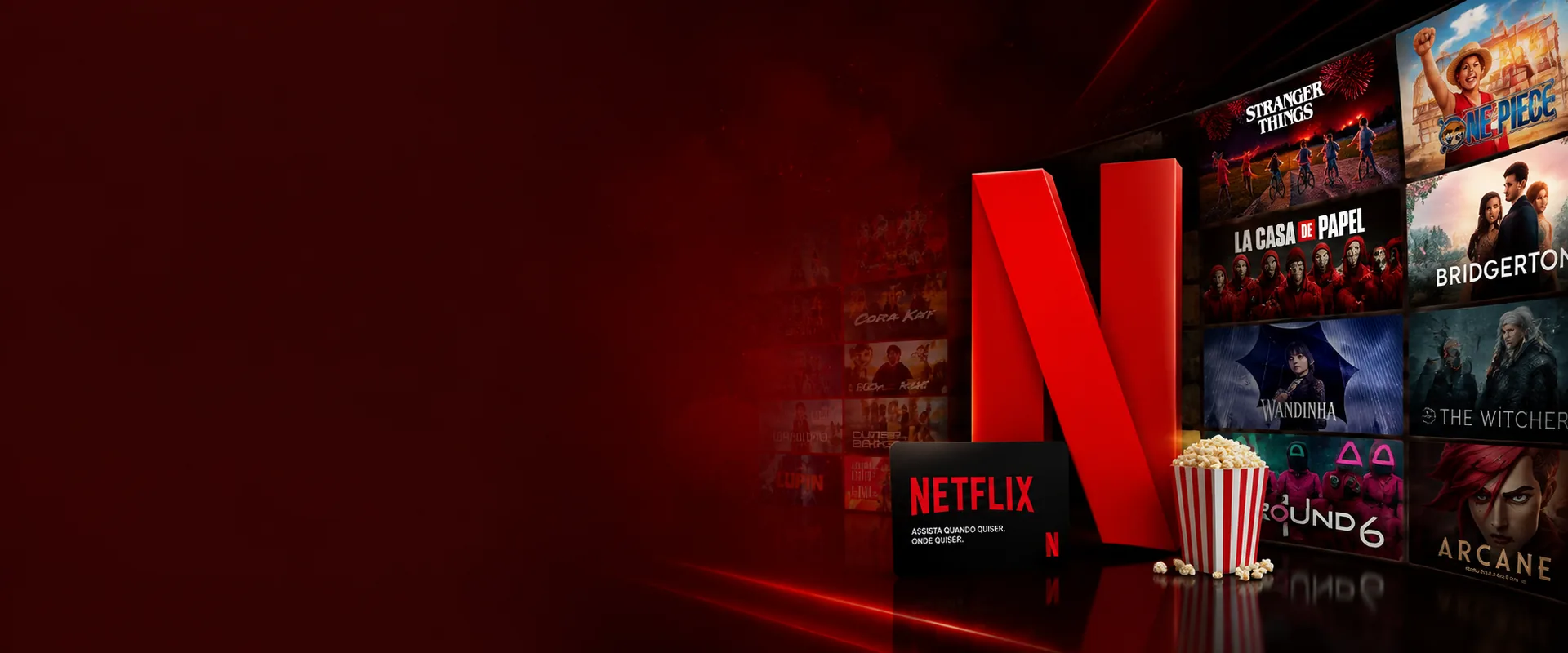 Gift Card Netflix digital para adicionar saldo à conta