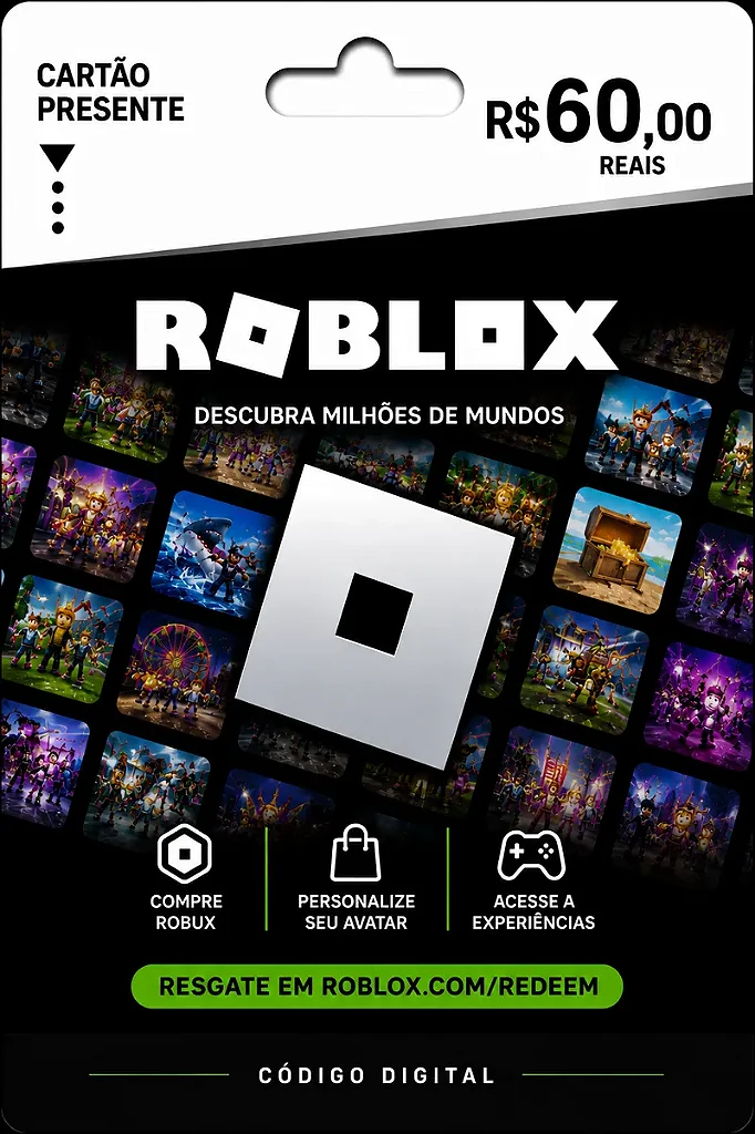 Cartão Presente Roblox R$ 60