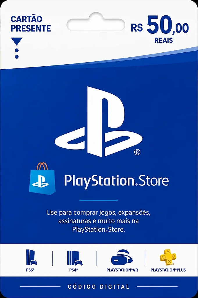 Gift Card PlayStation Store R$ 50