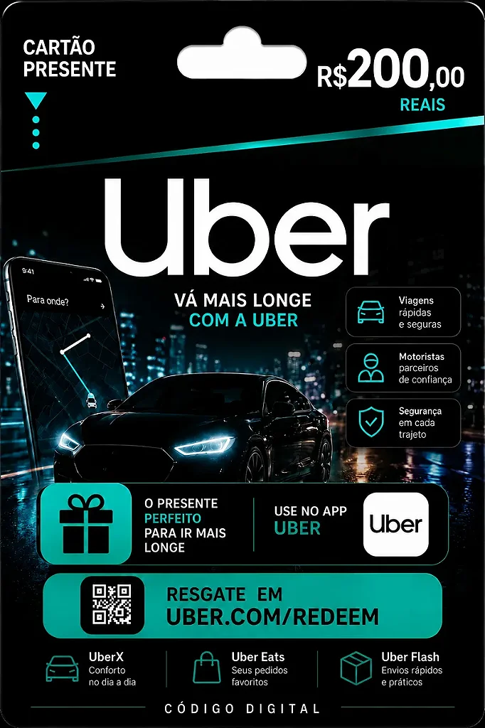 Gift Card Uber R$ 200