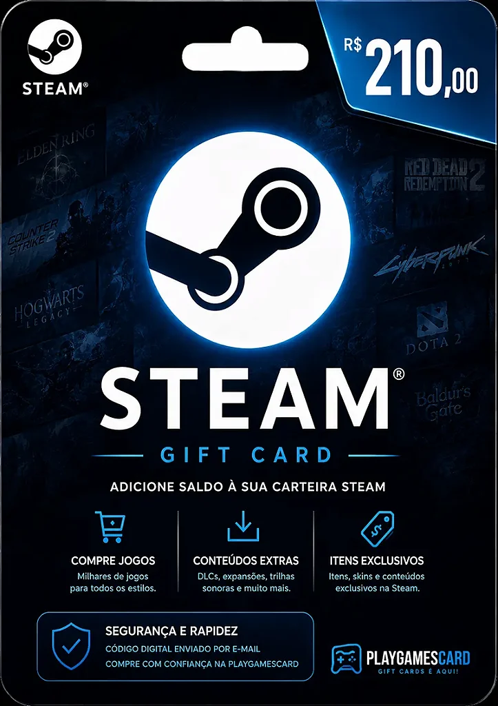 Gift Card Steam R$ 210