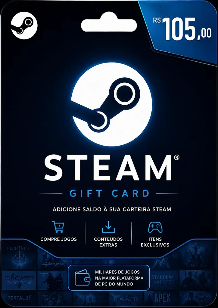 Gift Card Steam R$ 105