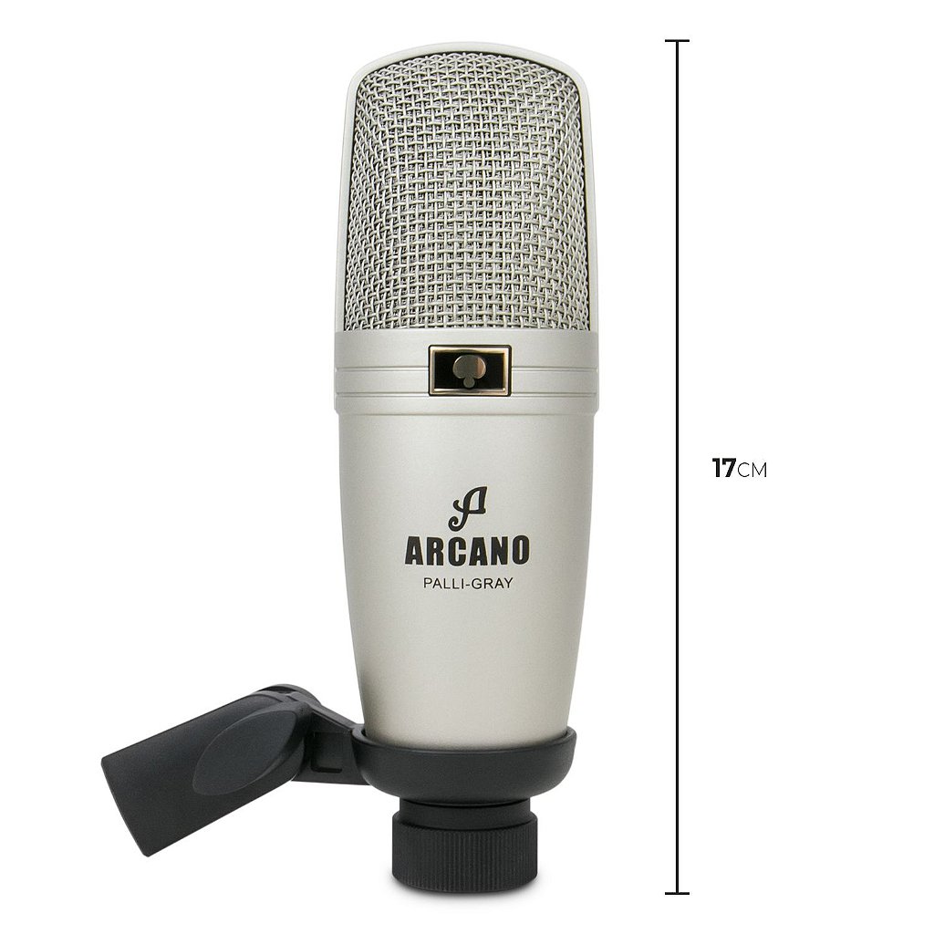 Microfone condensador XLR Arcano PALLI-GRAY - Rede Discovery – O portal do  músico brasileiro