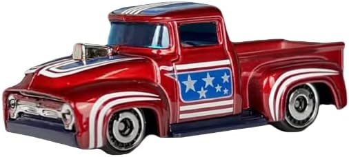 Custom '56 Ford Truck - Stars & Stripes 7/8 - Red - Minicars