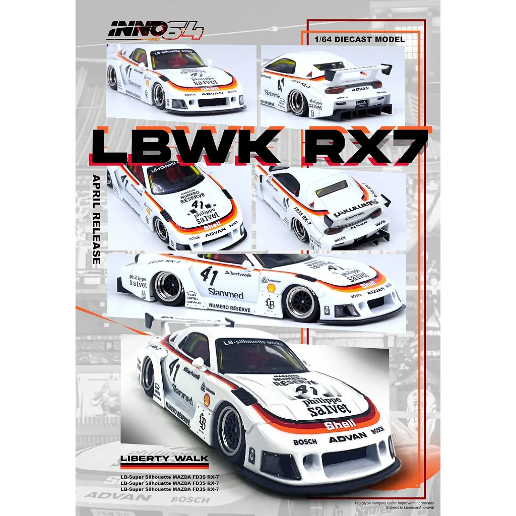 LBWK Mazda RX7 (FD3S) LB Super Silhouette - Minicars Brasil
