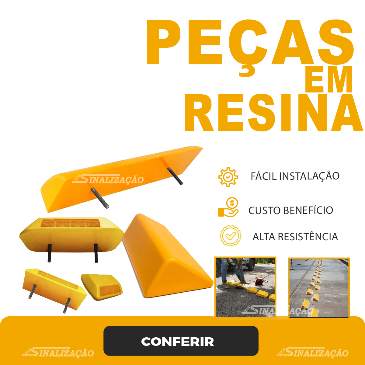 Lombada Bidirecional em Resina