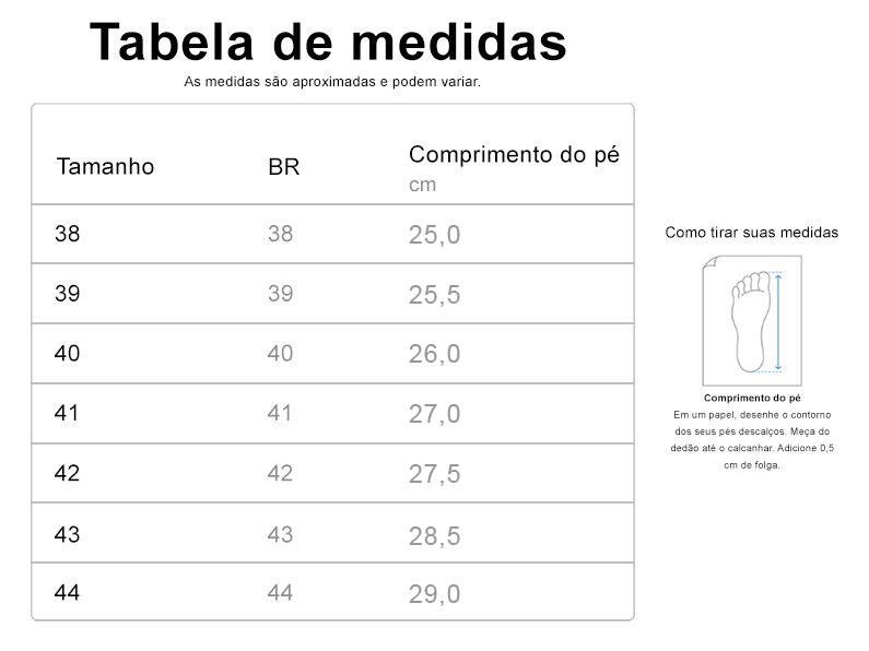 tabela tamanho tenis puma infantil