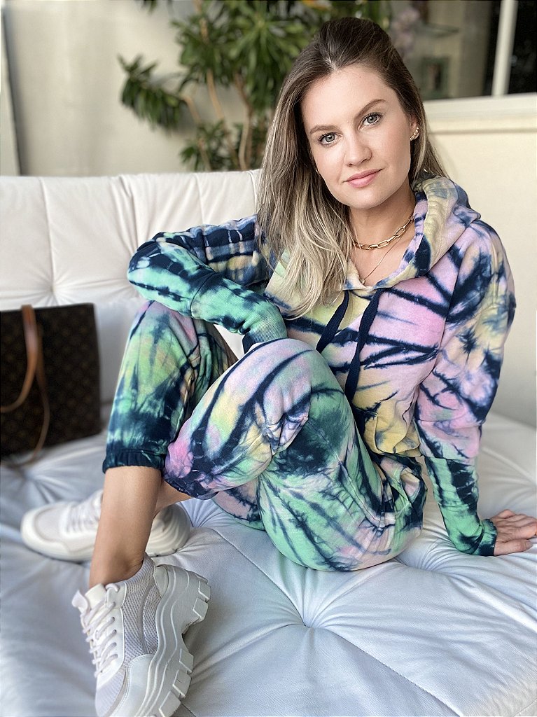 spiritual gangster tie dye moletom com capuz