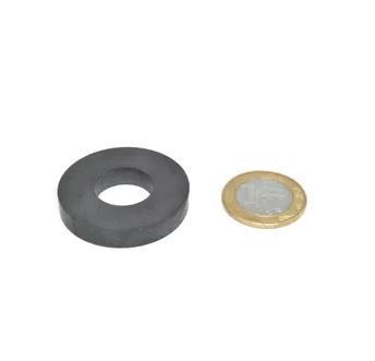 Imã de Ferrite Anel 60mmx10mm com Furo 32mm - Dicomag