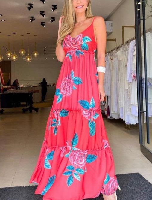 vestido longo tecido viscose
