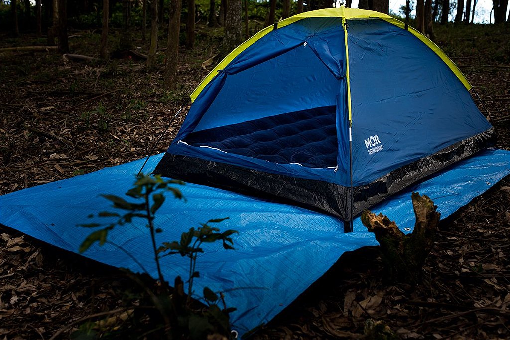 Kit Acampamento: Barraca De Camping 2 Pessoas - Lona Plastica 3x2m -  Colchão Inflável Casal - Rei Atacado