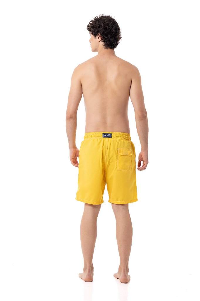 Short de praia masculino amarelo - MYROFICIAL