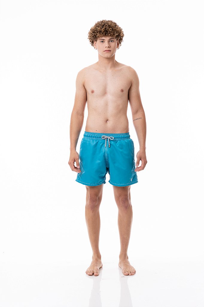 Short de praia masculino azul petroleo - MYROFICIAL