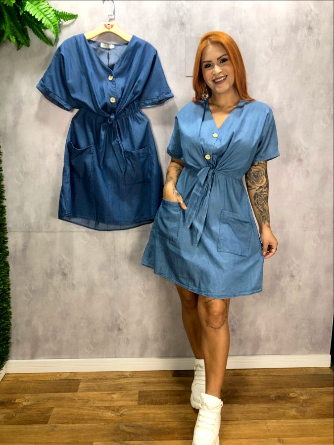 vestido curto meia manga