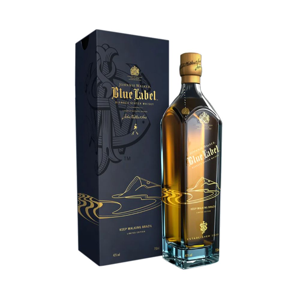 Whisky Johnnie Walker Blue Label Bossa In Blue 750ml - Família
