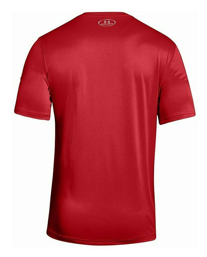 Under Armour T-shirt com gola em V UA Tech vermelha - Esdemarca