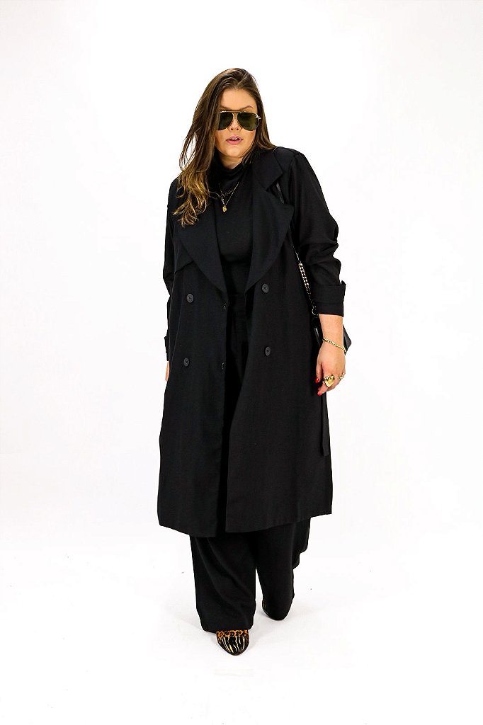 Trench Coat Helena - All Size - Atelier NS - Loja de Roupas Plus
