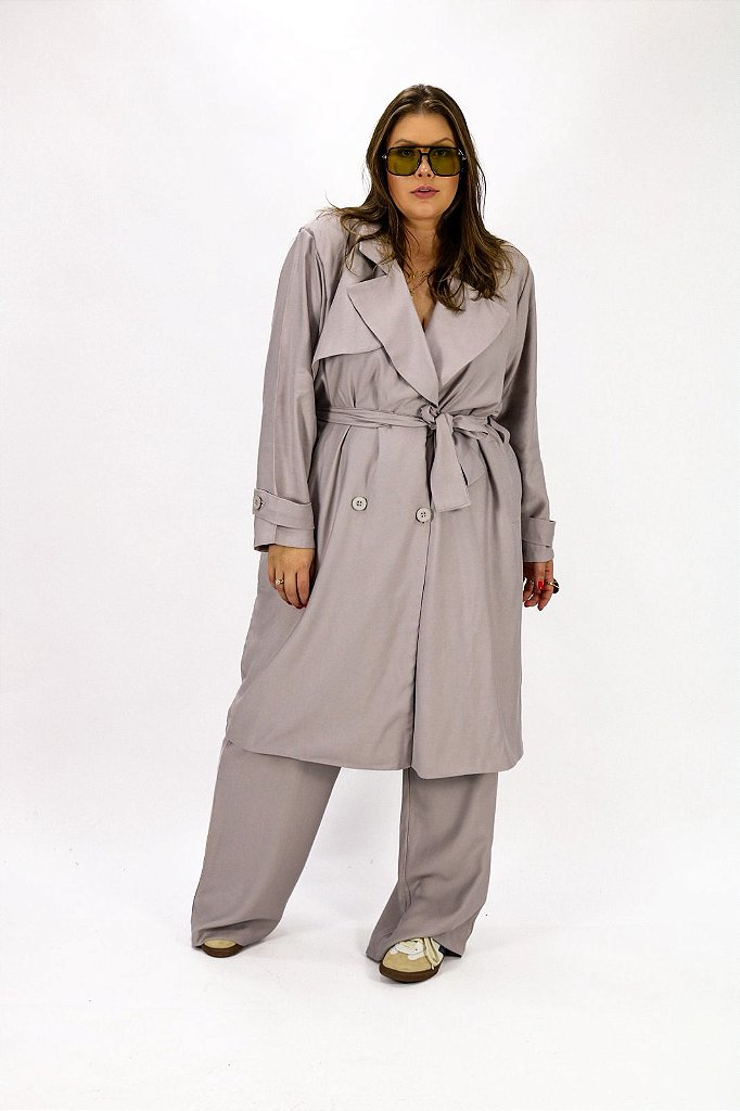 Trench Coat Helena - All Size - Atelier NS - Loja de Roupas Plus