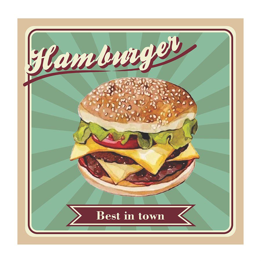 Quadro Decorativo - Hamburguer Grande - Ecograph - Gráfica e