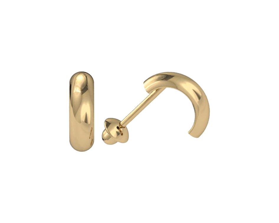 Piercing de Ouro 18k Orelha Meia Argola com Zircônias ac07633 - Joiasgold  Mobile