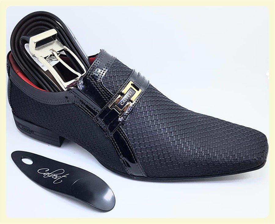 SAPATO SOCIAL CALVEST COURO 2250D454 KIT - Chik Calçados