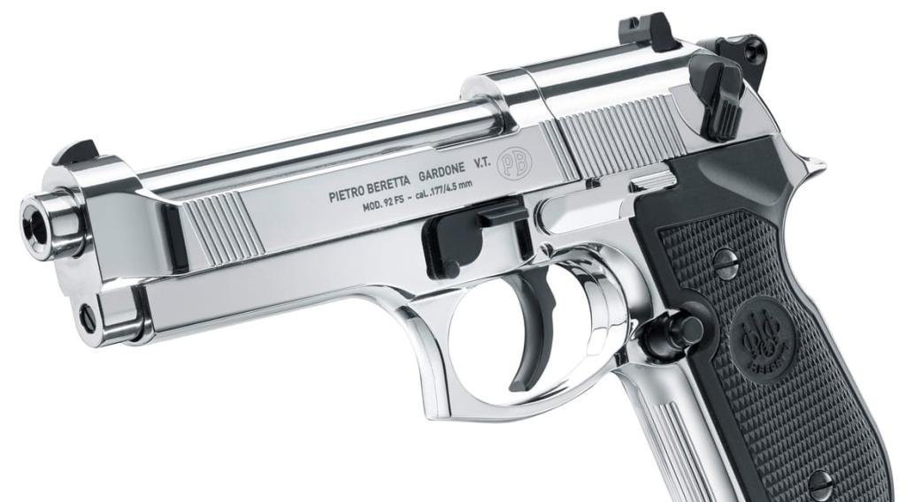 Pistola Airgun Beretta M92 FS Chrome Pellet Umarex Co2 4,5mm