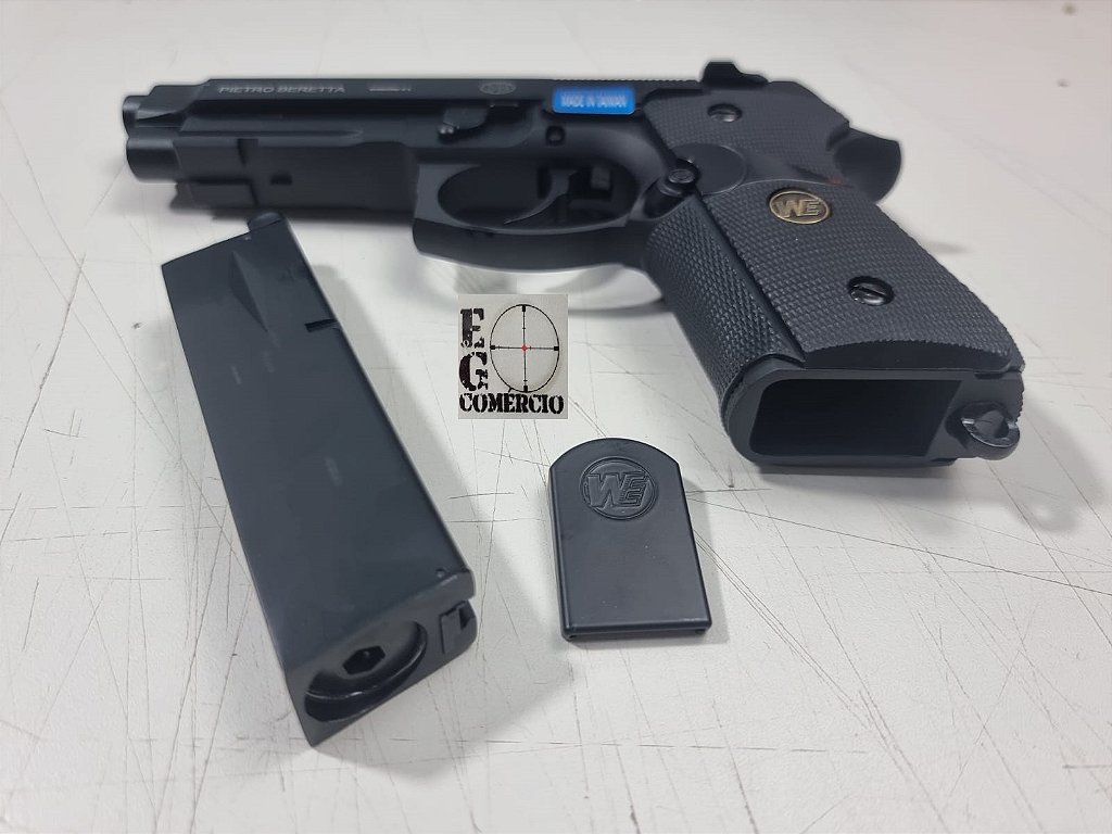Pistola Airgun M9A1 Black WE Co2 4,5mm - Full Metal - E&G Comércio