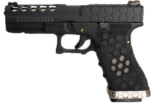 Pistola Airsoft Glock 17 VX Hex Black Armorer Works GBB 6mm - E&G
