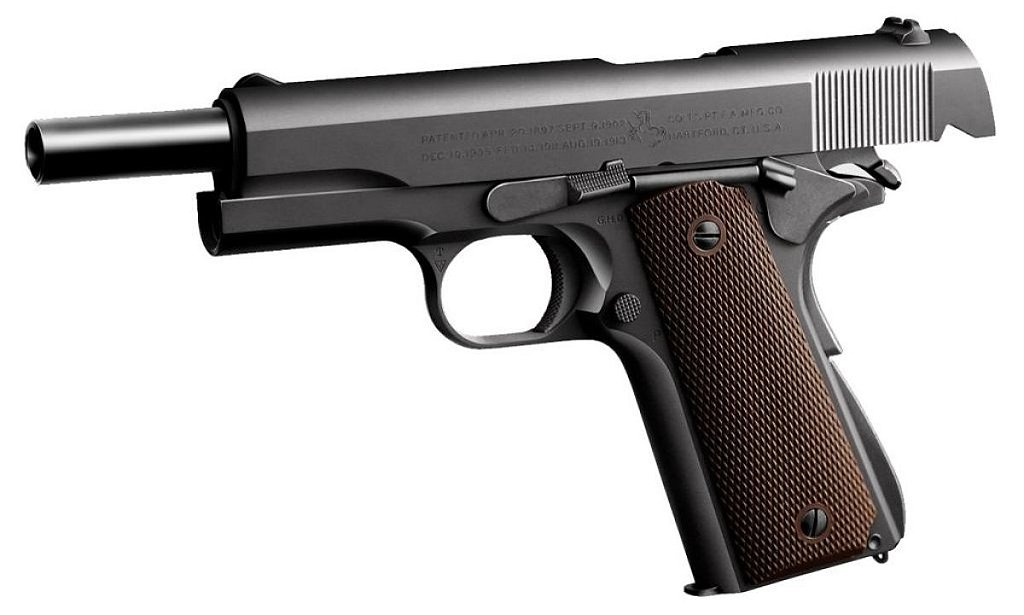 Pistola Airsoft 1911 Colt Government Black Tokyo Marui GBB 6mm