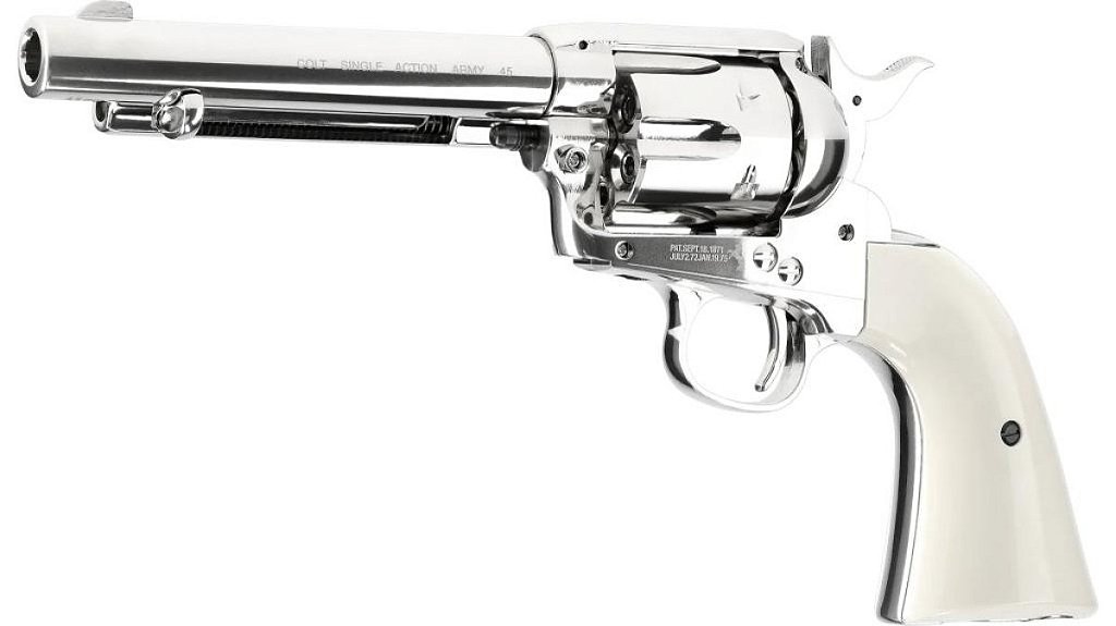 Revólver Airgun Pellet Colt Peacemaker SAA.45 Nickel Finish Co2 4