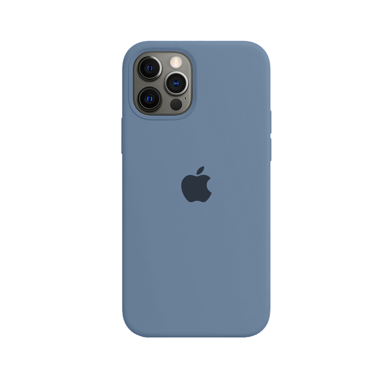 Case Capinha de Silicone Cinza Azulado para iPhone 12 e 12 Pro