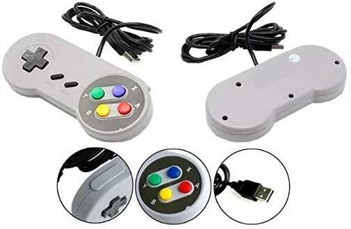 Controle Manete Joystick Super Nintendo Snes USB para PC Computador Vídeo  Game Retro Premium - Temos Uai Variedades