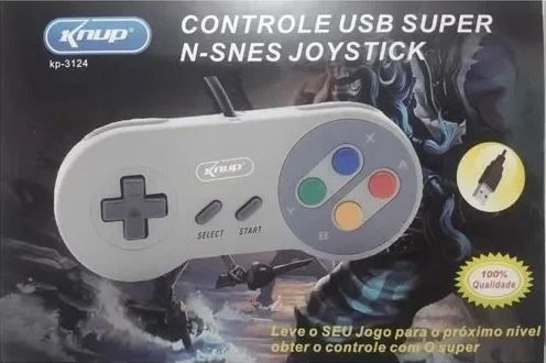 Controle Usb Joystick Dualshock Compatível Super Nintendo Pc Android Knup  KP-3124 - Controle para PC - Magazine Luiza