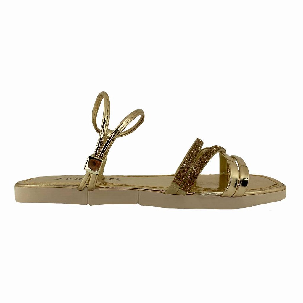 Sandalia tiras best sale rasteira